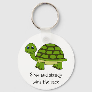 Cute Turtle Cartoon Sleutelhanger