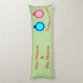 Cute Turtle Couple Lichaamskussen (Achterkant (Verticaal))