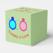 Cute Turtle Couple op maat Bedankdoosjes (Achterkant)