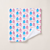 Cute Turtle Couple Patterned Bad Handdoek (Wasdoekje)