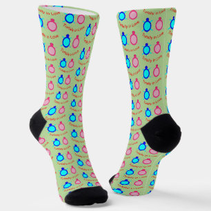 Cute Turtle Couple Patterned Sokken