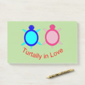 Cute Turtle Couple Post-it® Notes (Op bureau)