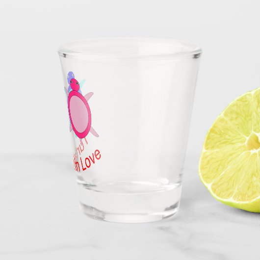 Cute Turtle Couple Shot Glas (Rechts)