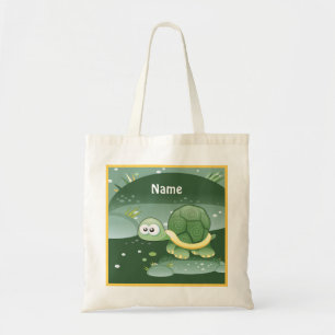 Cute Turtle Custom Canvas tas