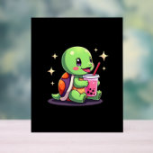 Cute turtle drinking boba. Funny Boba Turtles Love (Neutre)