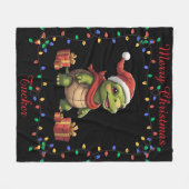Cute Turtle Fleece Blanket Deken (Voorkant (Horizontaal))