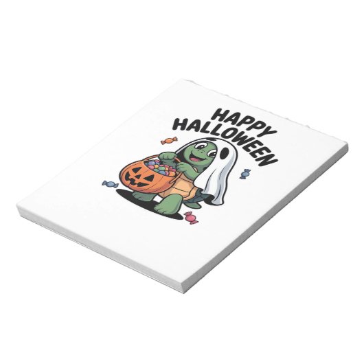 Cute Turtle Ghost Costume � Adorable Halloween Tri Notitieblok (Gedraaid)