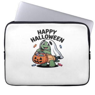 Cute Turtle Ghost Costume � Schattige Halloween Tr Laptop Sleeve
