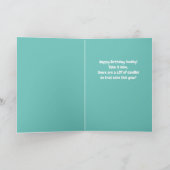 Cute Turtle Happy Birthday Card Kaart (Binnen)