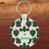 Cute Turtle Leaves Seamless Pattern, Tropical  Sleutelhanger (Voorkant)