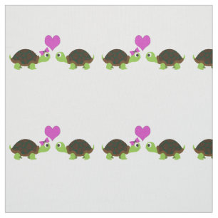 Cute Turtle Love Stof
