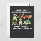 Cute Turtle Lover Zee Ocean Turtles Enthusiast Briefkaart (Voorkant / Achterkant)