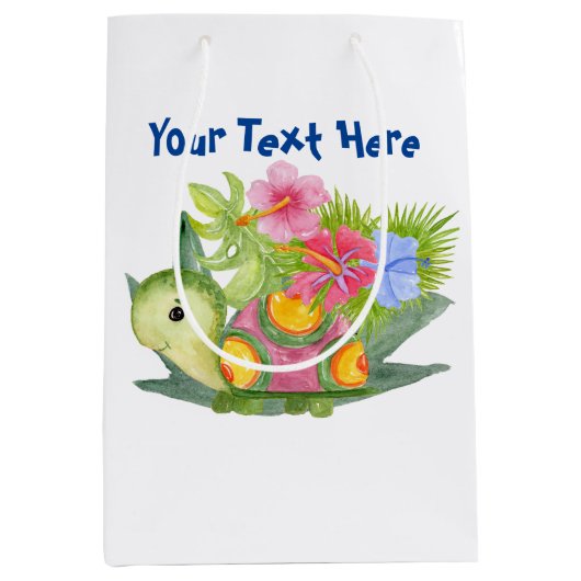 Cute Turtle Medium Cadeauzakje (Voorkant)