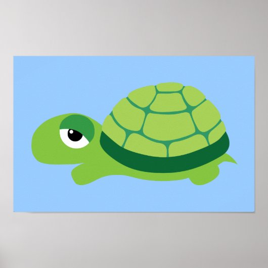 Cute Turtle Poster (Voorkant)