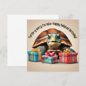 Cute Turtle Pun amusant Belny Anniversaire Carte (Devant / Derrière)