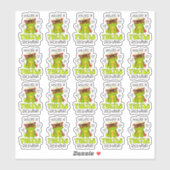 Cute Turtle Pun Funny Rockstar Small Business Sticker (Vel)