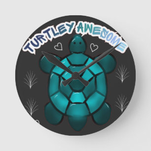 Cute Turtle Puns Grappig Dieren Cadeau Ronde Klok