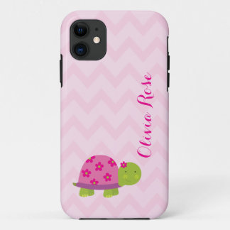 Cute Turtle Roze Persoonlijke Iphone5 hoes