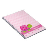 Cute Turtle roze, speciaal aangepast notebook voor Notitieboek (Rechterzijde)