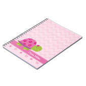Cute Turtle roze, speciaal aangepast notebook voor Notitieboek (Linkerzijde)