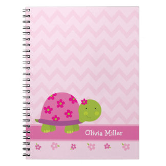 Cute Turtle roze, speciaal aangepast notebook voor Notitieboek