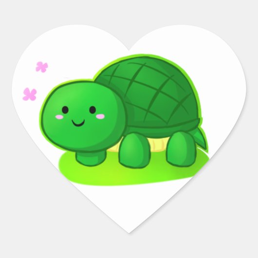 Cute Turtle Sticker (Voorkant)