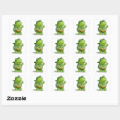 Cute turtle super held vierkante sticker (Vel)