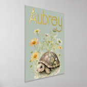 Cute Turtle WIth Name Folie Afdrukken (Laagn)