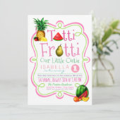 Cute Tutti Frutti Anniversaire Fête Invitation (Debout devant)