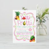 Cute Tutti Frutti Anniversaire Fête Invitation (Debout devant)