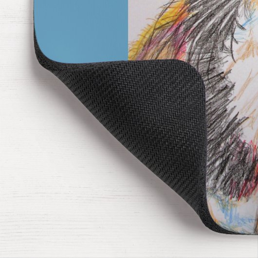 Cute Tuxedo Cat Drawing Computer Mouse Mat Pad Muismat (Hoek)