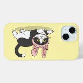 Cute Tuxedo Cat in Bunny Ears Costume Aesthetic Case-Mate iPhone Case (Achterkant (horizontaal))