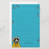 Cute Tuxedo Cat & Raining Mice Lined Personised Briefpapier (Voorkant / Achterkant)