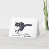 Cute Tuxedo Chat, Je t'aime Carte (Dos)