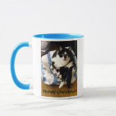 Cute Tuxedo Chat Noël Présente Mugs (Gauche)