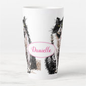 Cute Tuxedo Chat noir blanc dessin art Chats Mug (Devant)