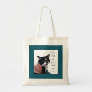 Cute Tuxedo Chat Pensez à la paix Canvas Sacs