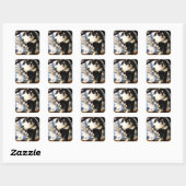 Cute Tuxedo Chat Présente Meowy Stickers Noël (Feuille)