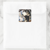 Cute Tuxedo Chat Présente Meowy Stickers Noël (Sac)