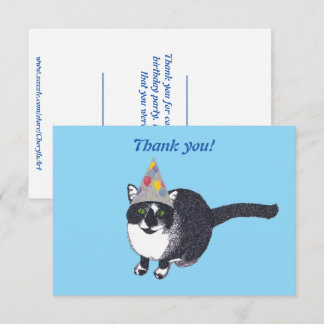 Cute Tuxedo Kat Bedankkaartjes Notitiekaartje
