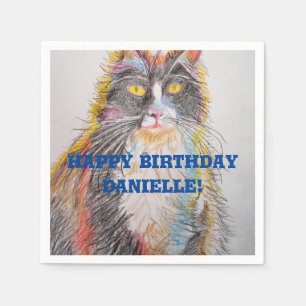 Cute Tuxedo Kat Dieren Decor Servetjes Servet