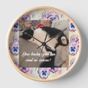 Cute Tuxedo Kat Kinderen Grappige katten Paarse Bl