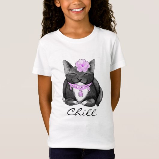 Cute Tuxedo Kat Tee Shirt (Voorkant)