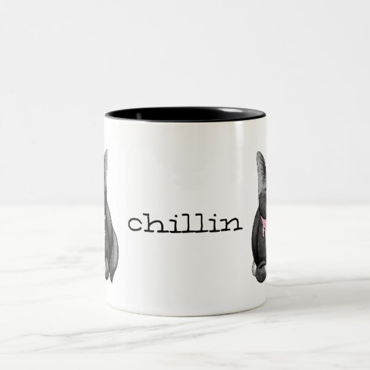 Cute Tuxedo Kitty Chillin Mug (Centre)