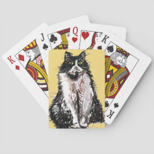 Cute Tuxedo Waterverf-afspeelkaartset Pokerkaarten