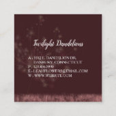 Cute Twilight Dandelions Vierkante Visitekaartje (Achterkant)