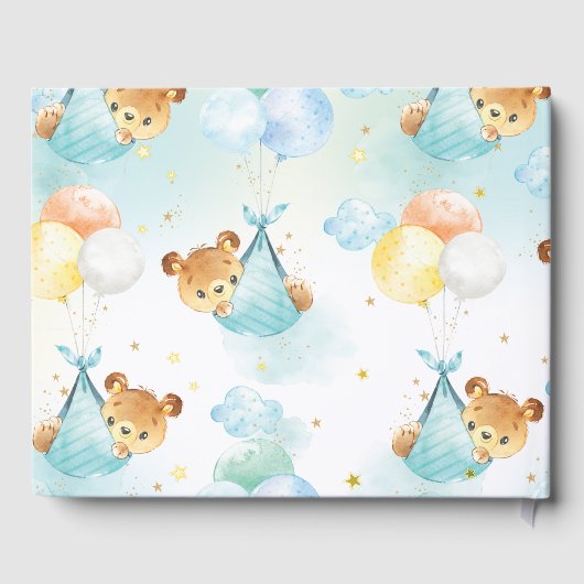 Cute Twin Boys Baby shower Nounours Twins (Verso)