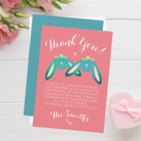 Cute Twin Bunnies Baby shower Pink Pastel Party