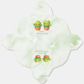 Cute Twin Cactus Baby Shower Bedankdoosjes (Ongevouwen)