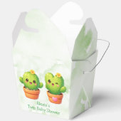 Cute Twin Cactus Baby Shower Bedankdoosjes (Open)